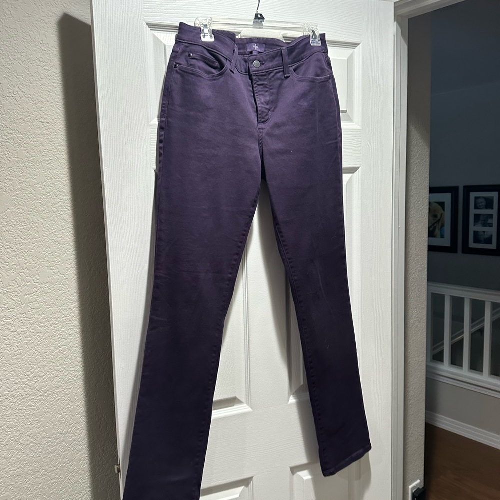 NYDJ Women's Straight Leg Jeans in Deep Purple